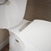 KOHLER K-27332-BN Glissade ReadyLatch® Quiet-Close™ Round-front Toilet Seat, White - Shows close up detail of product in room