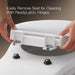 KOHLER K-27332-CP Glissade ReadyLatch® Quiet-Close™ Round-front Toilet Seat, White - Detail image of a product feature