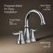 KOHLER K-27378-4 Bellera Centerset bathroom sink faucet, 1.2 gpm, polished chrome - view 3