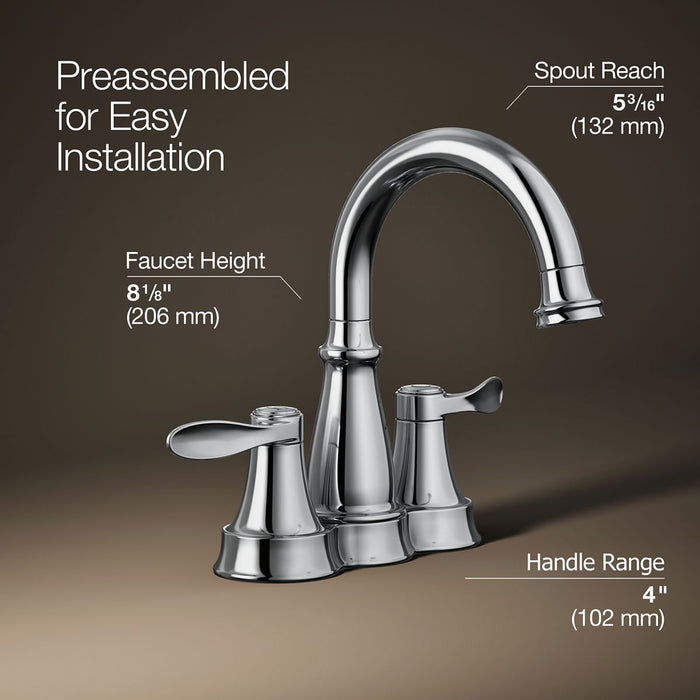 KOHLER K-27378-4K Bellera Centerset bathroom sink faucet, 1.0 gpm, polished chrome - view 3