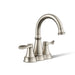 KOHLER K-27378-4K Bellera Centerset bathroom sink faucet, 1.0 gpm, vibrant brushed nickel