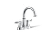KOHLER K-27378-4N Bellera Centerset bathroom sink faucet, 0.5 gpm, polished chrome