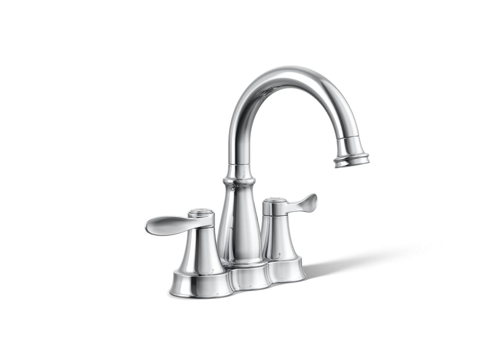 KOHLER K-27378-4N Bellera Centerset bathroom sink faucet, 0.5 gpm, polished chrome