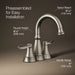 KOHLER K-27378-4N Bellera Centerset bathroom sink faucet, 0.5 gpm, vibrant brushed nickel - view 3