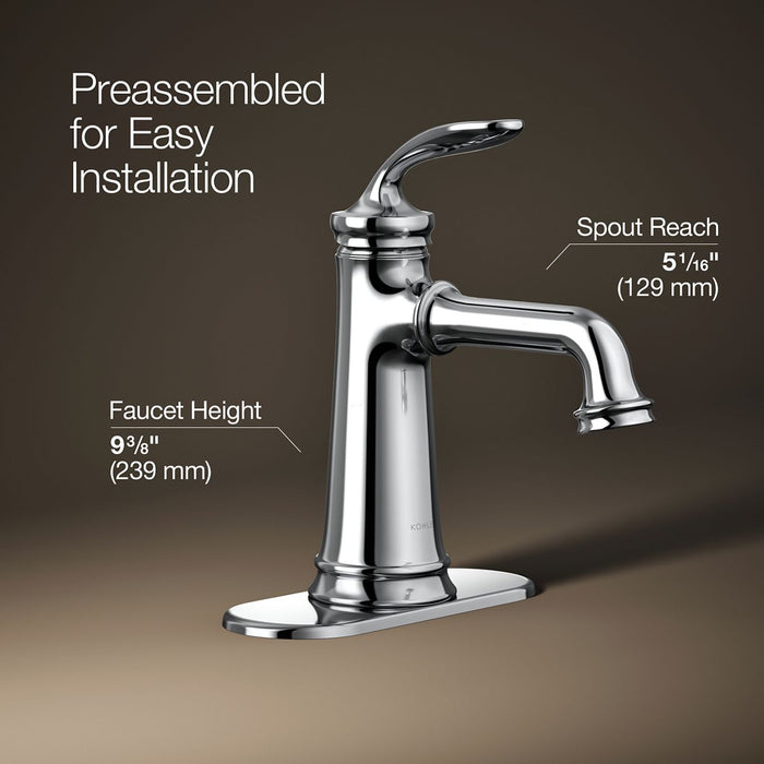 KOHLER K-27379-4K Bellera Single-handle bathroom sink faucet, 1.0 gpm, polished chrome - view 3