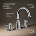 KOHLER K-27380-4N Bellera Widespread bathroom sink faucet, 0.5 gpm, polished chrome - view 3