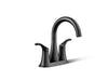 KOHLER K-27388-4K Simplice Centerset bathroom sink faucet, 1.0 gpm, matte black