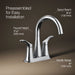 KOHLER K-27388-4K Simplice Centerset bathroom sink faucet, 1.0 gpm, polished chrome - view 3