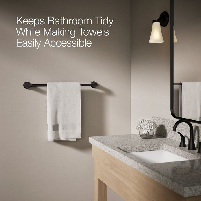 KOHLER K-27394 Simplice 24" towel bar, matte black - view 3