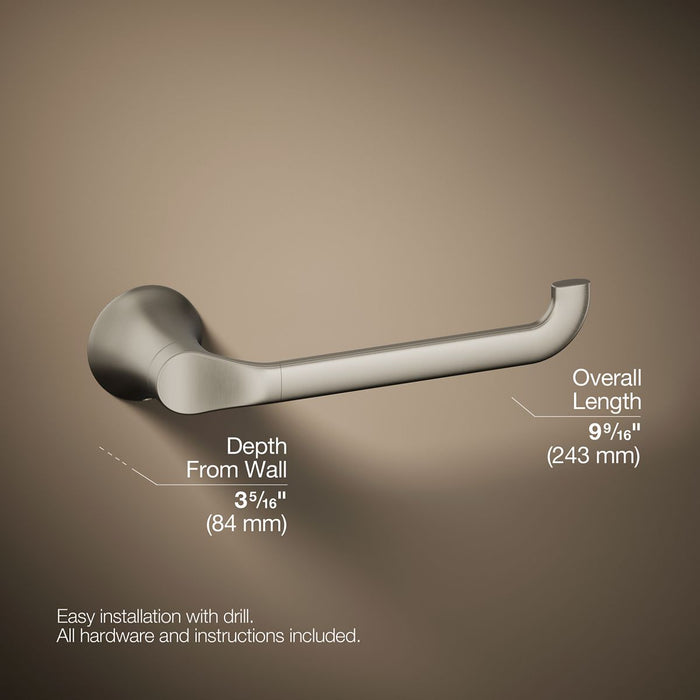 KOHLER K-27396 Simplice Towel arm, vibrant brushed nickel - view 4