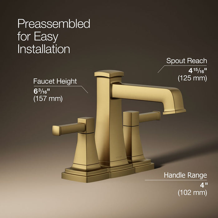 KOHLER K-27398-4K Riff Centerset bathroom sink faucet, 1.0 gpm