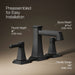 KOHLER K-27399-4N Riff Widespread bathroom sink faucet, 0.5 gpm, matte black - view 3