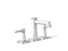 KOHLER K-27399-4N Riff Widespread bathroom sink faucet, 0.5 gpm, polished chrome