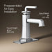 KOHLER K-27400-4K Riff Single-handle bathroom sink faucet, 1.0 gpm, polished chrome - view 3