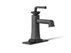 KOHLER K-27400-4N Riff Single-handle bathroom sink faucet, 0.5 gpm, matte black
