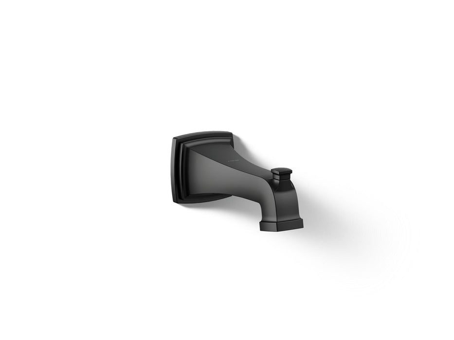 KOHLER K-27406 Riff Wall-mount bath spout with diverter, matte black