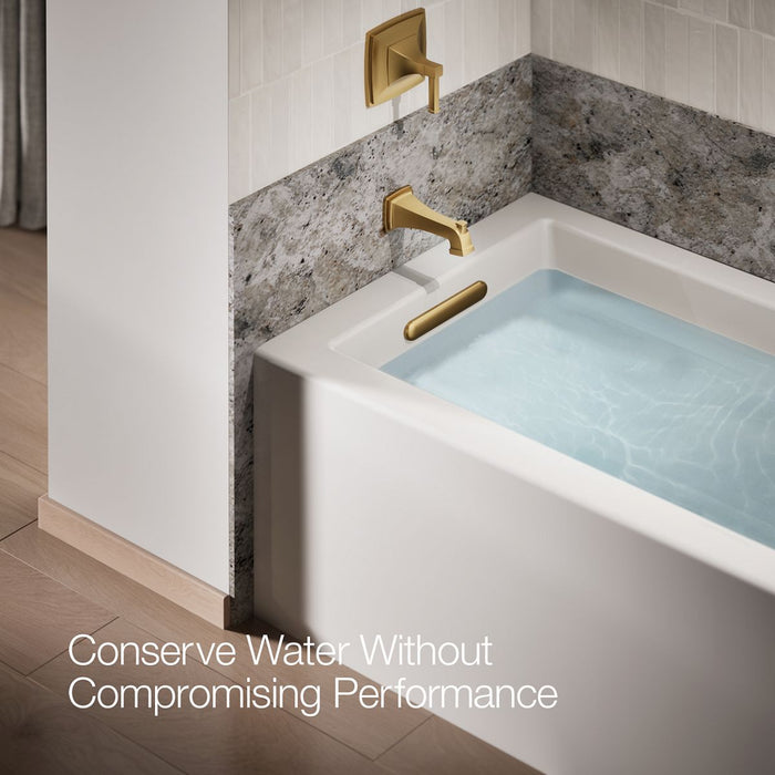KOHLER K-27406 Riff Wall-mount bath spout with diverter, vibrant brushed moderne brass - view 4