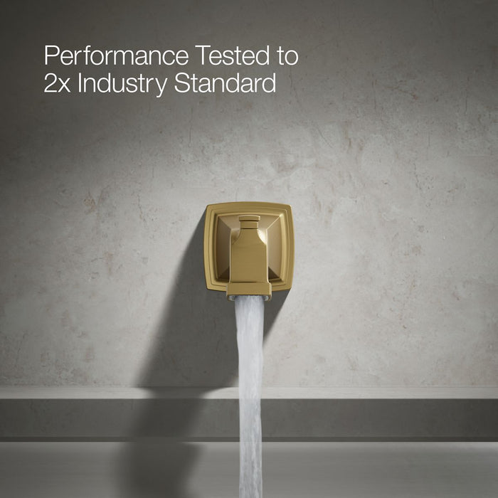 KOHLER K-27406 Riff Wall-mount bath spout with diverter, vibrant brushed moderne brass - view 5