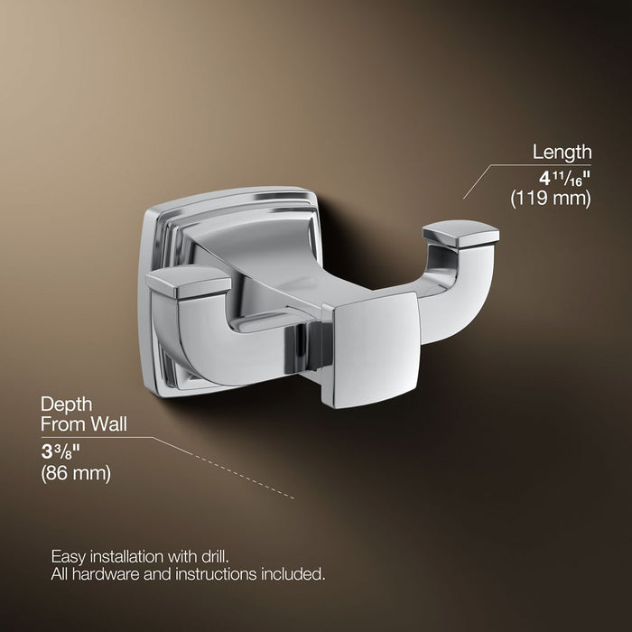 KOHLER K-27411 Riff Double robe hook