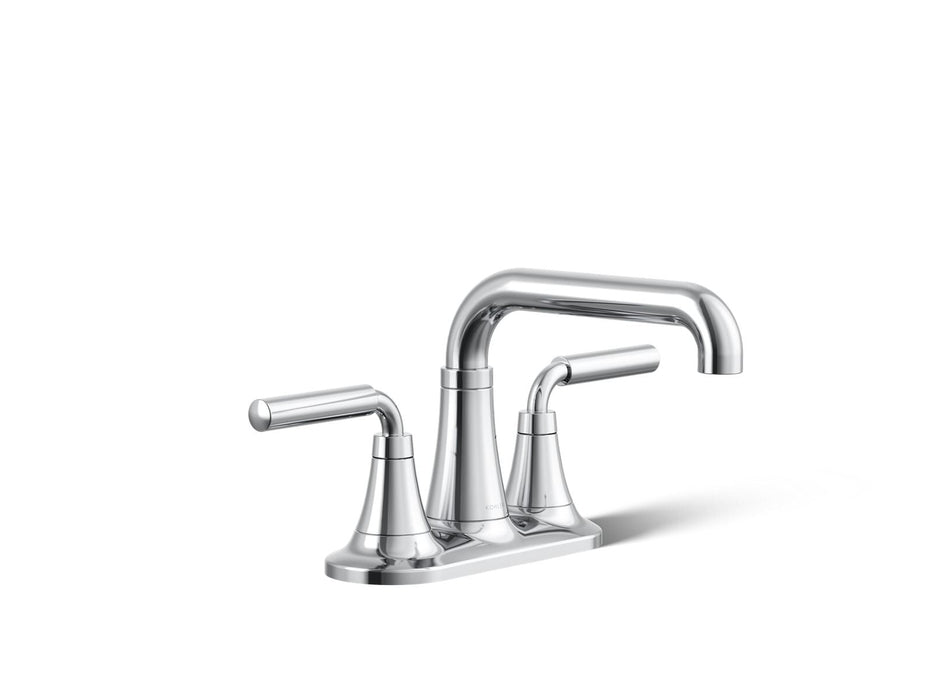 KOHLER K-27414-4 Tone Centerset bathroom sink faucet, 1.2 gpm, polished chrome