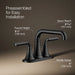 KOHLER K-27414-4N Tone Centerset bathroom sink faucet, 0.5 gpm, matte black - view 3