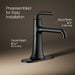 KOHLER K-27415-4K Tone Single-handle bathroom sink faucet, 1.0 gpm, matte black - view 3