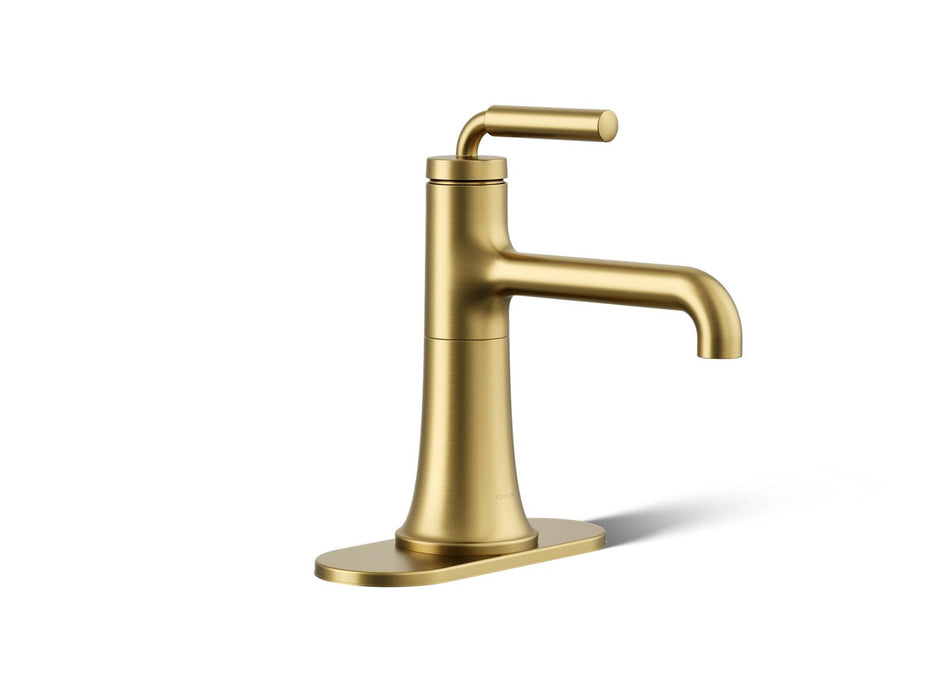 KOHLER K-27415-4N Tone Single-handle bathroom sink faucet, 0.5 gpm, vibrant brushed moderne brass