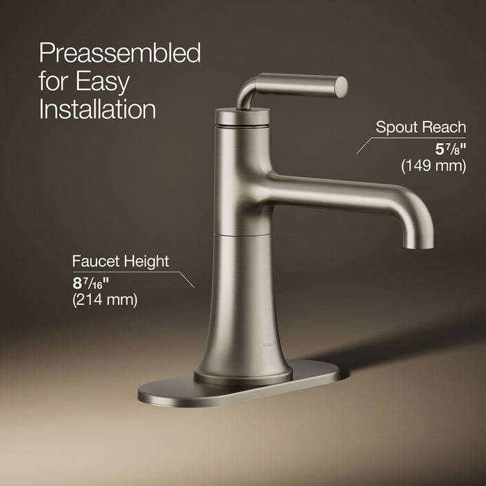 KOHLER K-27415-4N Tone Single-handle bathroom sink faucet, 0.5 gpm, vibrant brushed nickel - view 3