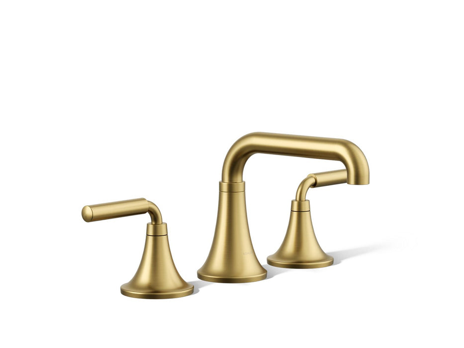 KOHLER K-27416-4K Tone Widespread bathroom sink faucet, 1.0 gpm, vibrant brushed moderne brass