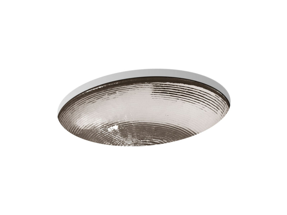 KOHLER K-2741 Whist 19" oval undermount bathroom sink, no overflow, translucent doe