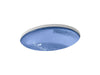 KOHLER K-2741 Whist 19" oval undermount bathroom sink, no overflow, translucent sapphire