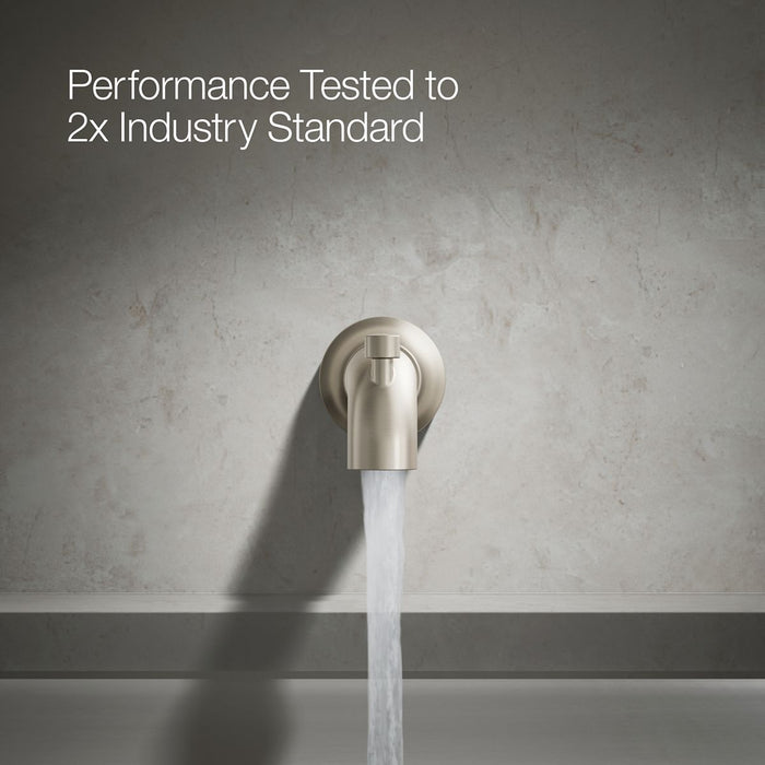 KOHLER K-27422 Tone Wall-mount bath spout with diverter, vibrant brushed nickel - view 5
