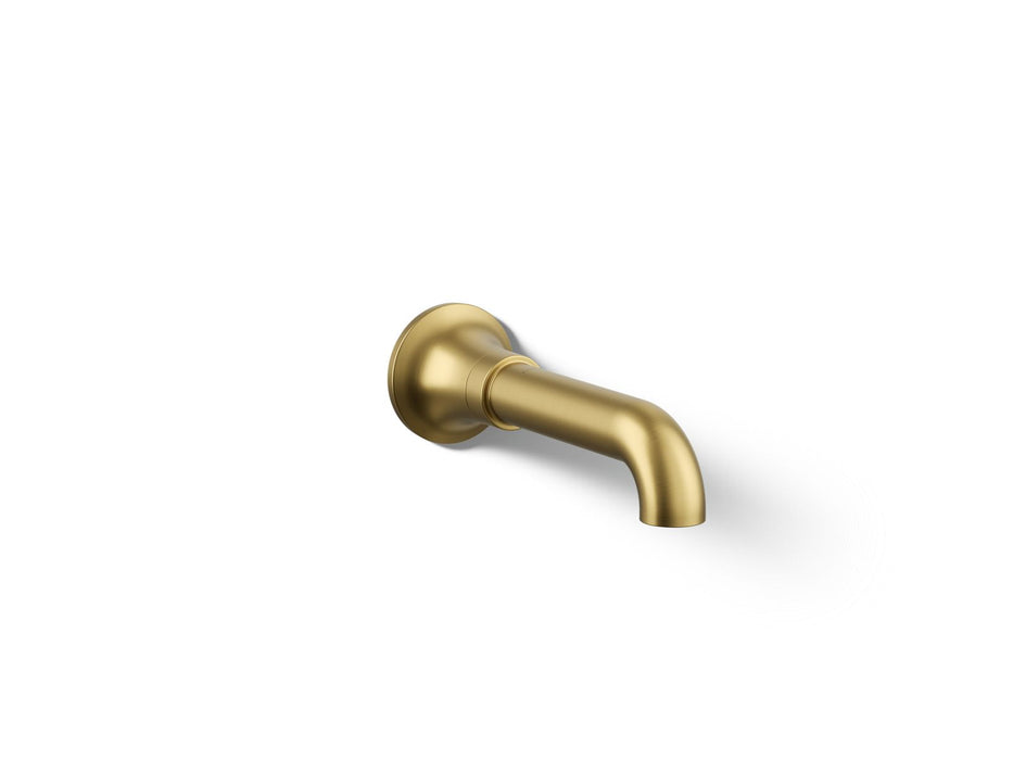 KOHLER K-27423 Tone Wall-mount bath spout, vibrant brushed moderne brass
