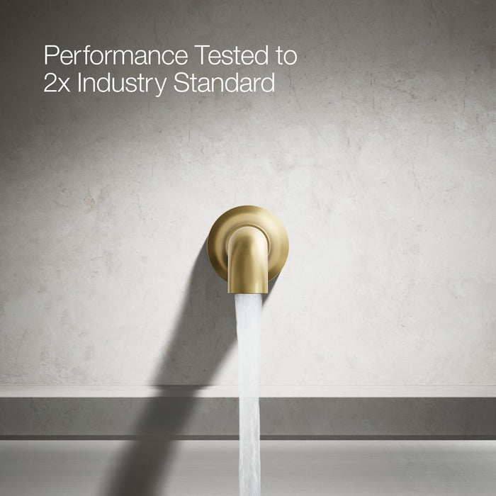 KOHLER K-27423 Tone Wall-mount bath spout, vibrant brushed moderne brass - view 5