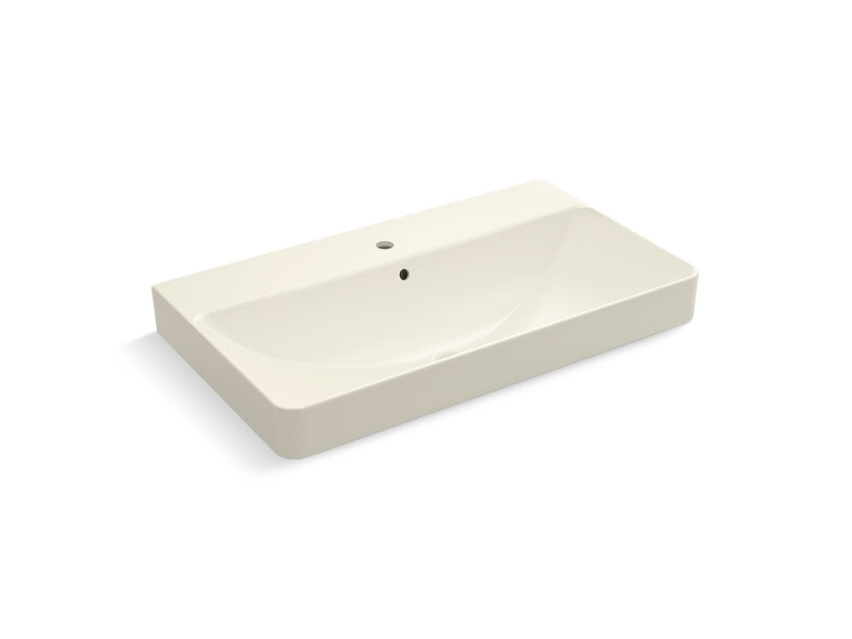 KOHLER K-2749-1 Vox 35-1/2" rectangular vessel bathroom sink, biscuit