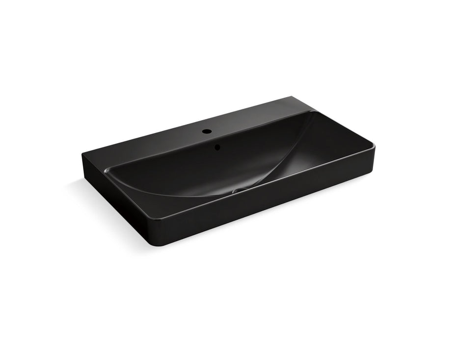 KOHLER K-2749-1 Vox 35-1/2" rectangular vessel bathroom sink, black black