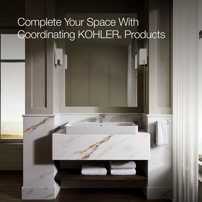 KOHLER K-2749-1 Vox 35-1/2" rectangular vessel bathroom sink, white - view 5