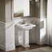 KOHLER K-2757-4 Tresham 24" square pedestal bathroom sink, white - view 3