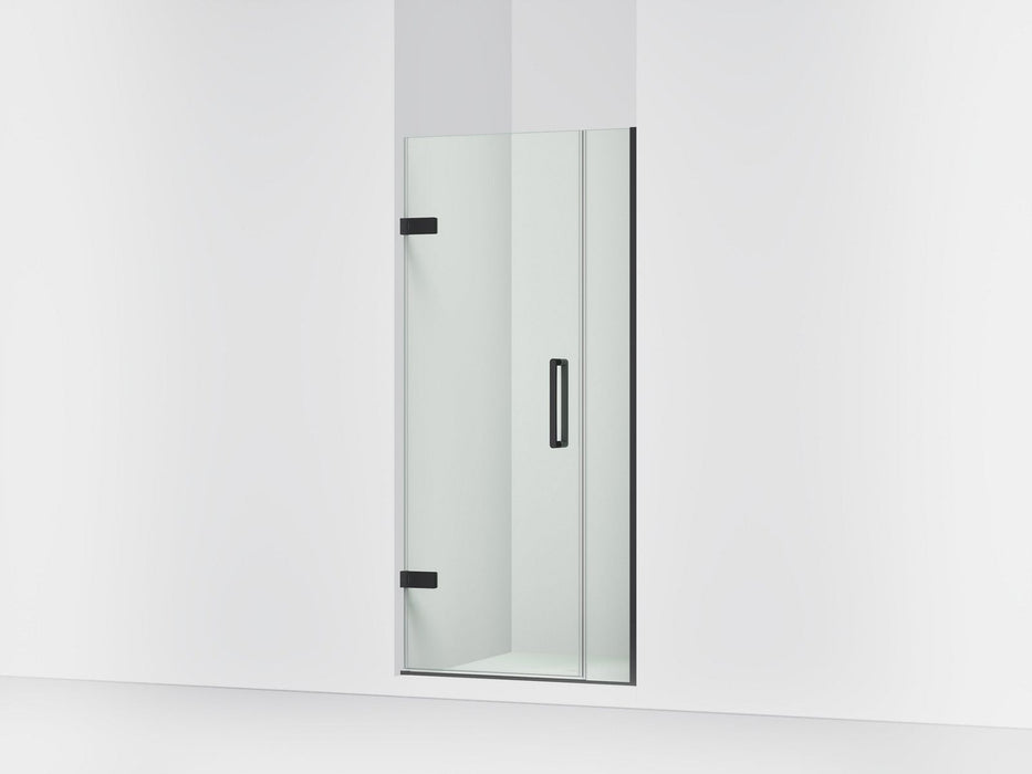 KOHLER K-27588-10L Composed Frameless pivot shower door, 71-9/16" H x 33-5/8 - 34-3/8" W, with 3/8" thick Crystal Clear...