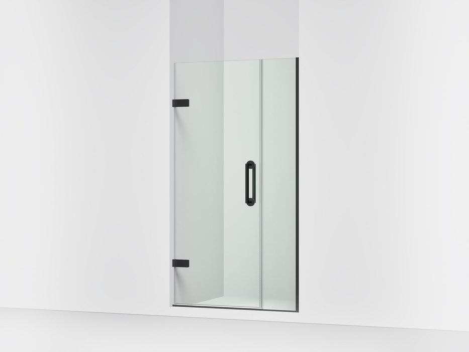 KOHLER K-27589-10L Components Frameless pivot shower door, 71-9/16" H x 33-5/8 - 34-3/8" W, with 3/8" thick Crystal Clear...