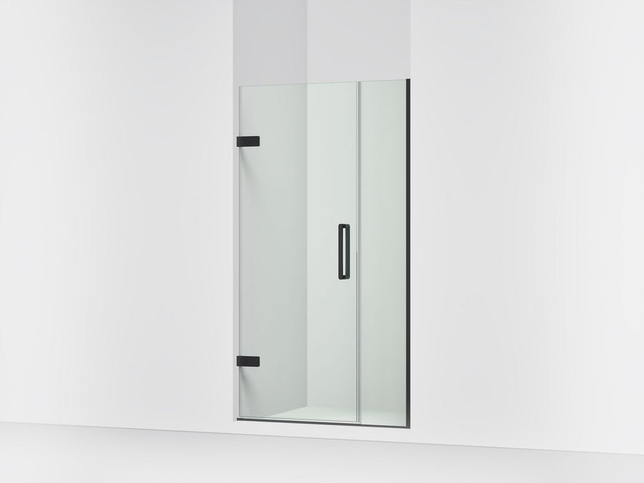 KOHLER K-27600-10L Composed Frameless pivot shower door, 71-9/16" H x 39-5/8 - 40-3/8" W, with 3/8" thick Crystal Clear...