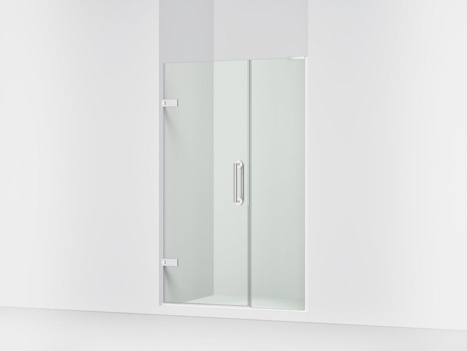 KOHLER K-27605-10L Components Frameless pivot shower door, 71-3/4" H x 45-1/4 - 46" W, with 3/8" thick Crystal Clear...