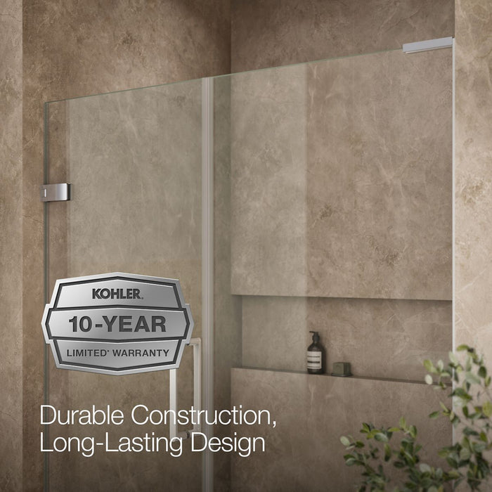 KOHLER K-27618-10L Composed 71-3/4" H pivot shower door with 3/8"-thick glass