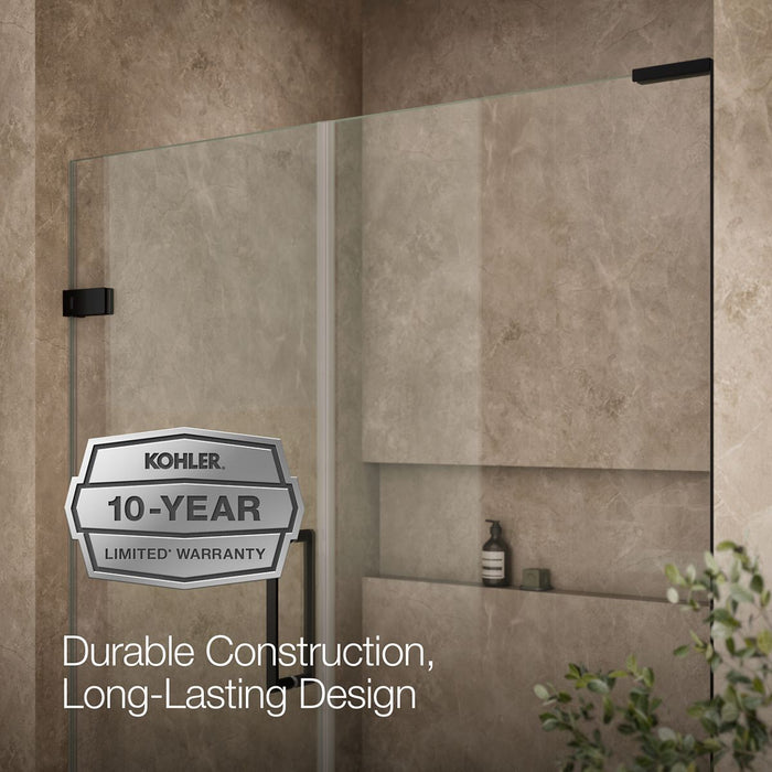 KOHLER K-27618-10L Composed 71-3/4" H pivot shower door with 3/8"-thick glass