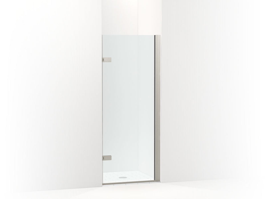 KOHLER K-27708-10L Composed 3/8" pivot door glass and hardware, no handle, anodized brushed nickel