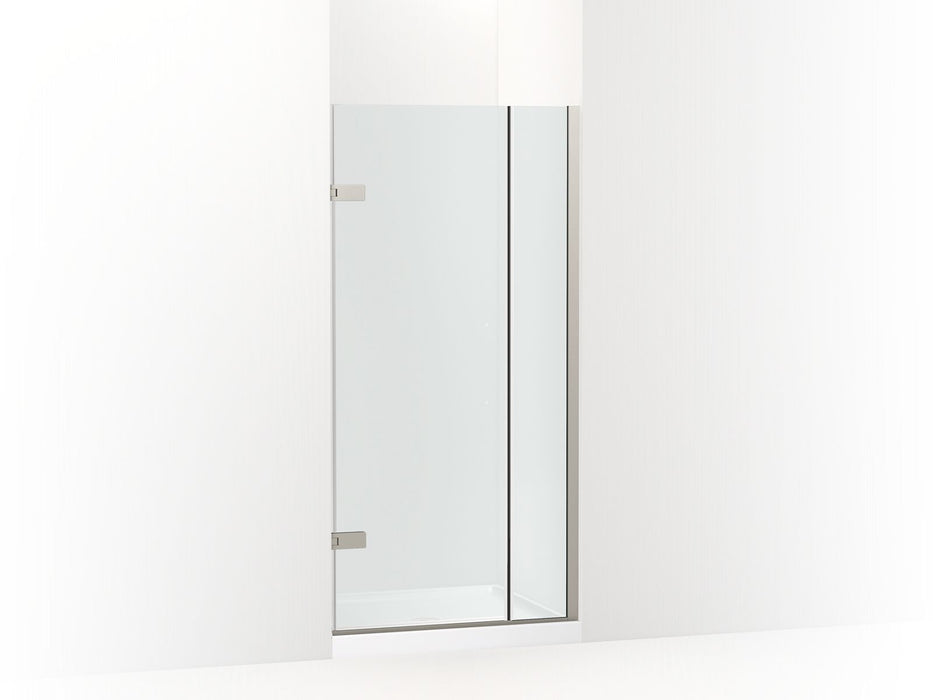 KOHLER K-27709-10L Composed 3/8" pivot door glass and hardware, no handle, anodized brushed nickel
