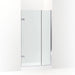 KOHLER K-27710-10L Composed 3/8" pivot door glass and hardware, no handle, bright polished silver