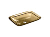 KOHLER K-2773 Inia 20-3/4" rectangular drop-in bathroom sink, no overflow, translucent sandalwood