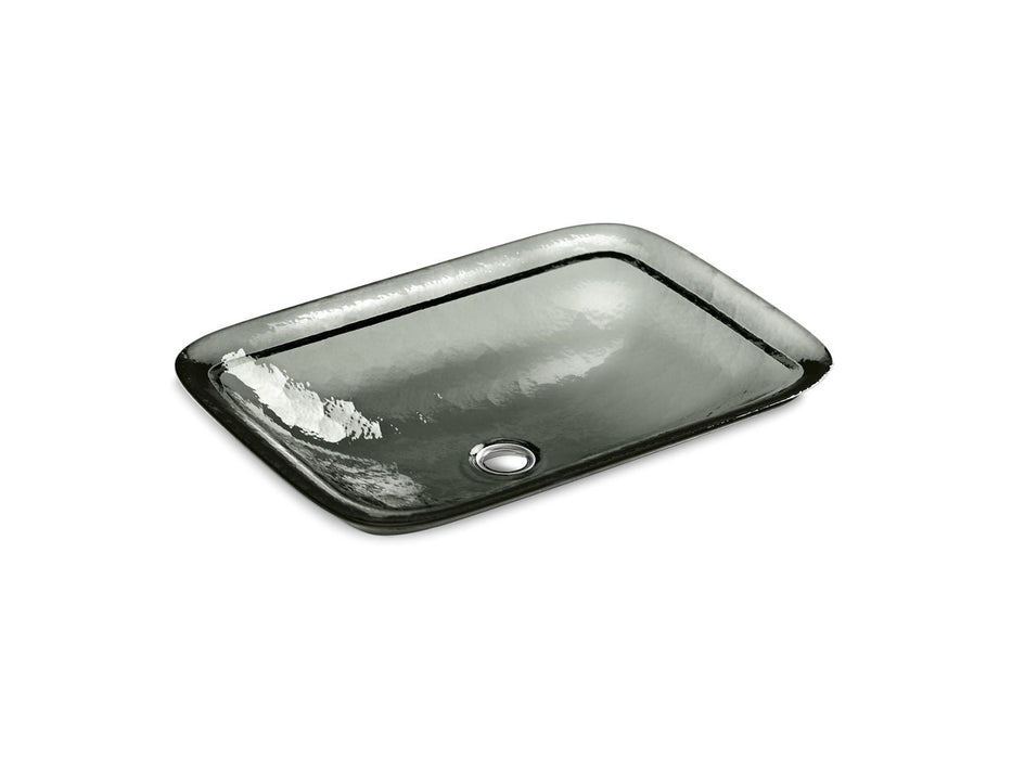 KOHLER K-2773 Inia 20-3/4" rectangular drop-in bathroom sink, no overflow, translucent stone