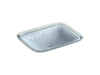 KOHLER K-2773-G1 Inia 20-3/4" rectangular drop-in bathroom sink, no overflow, opaque dusk